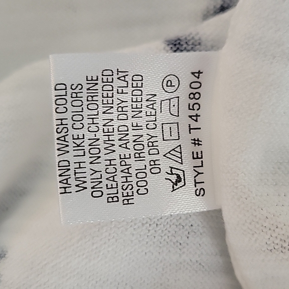 SKULL CASHMERE SUSIE TOP, Cotton, Skull Tee, White/Navy, Small, NWT - Picture 8 of 13